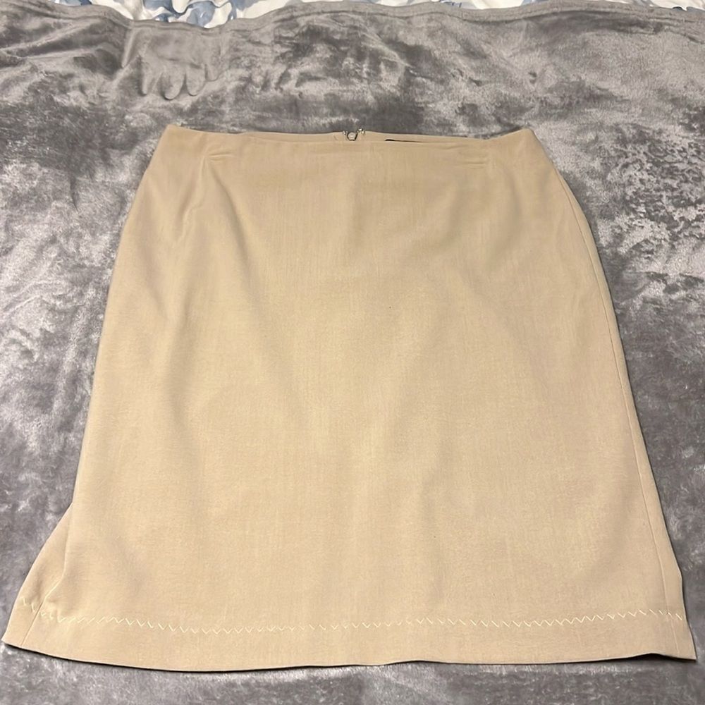 Moda International Tan Pencil Skirt